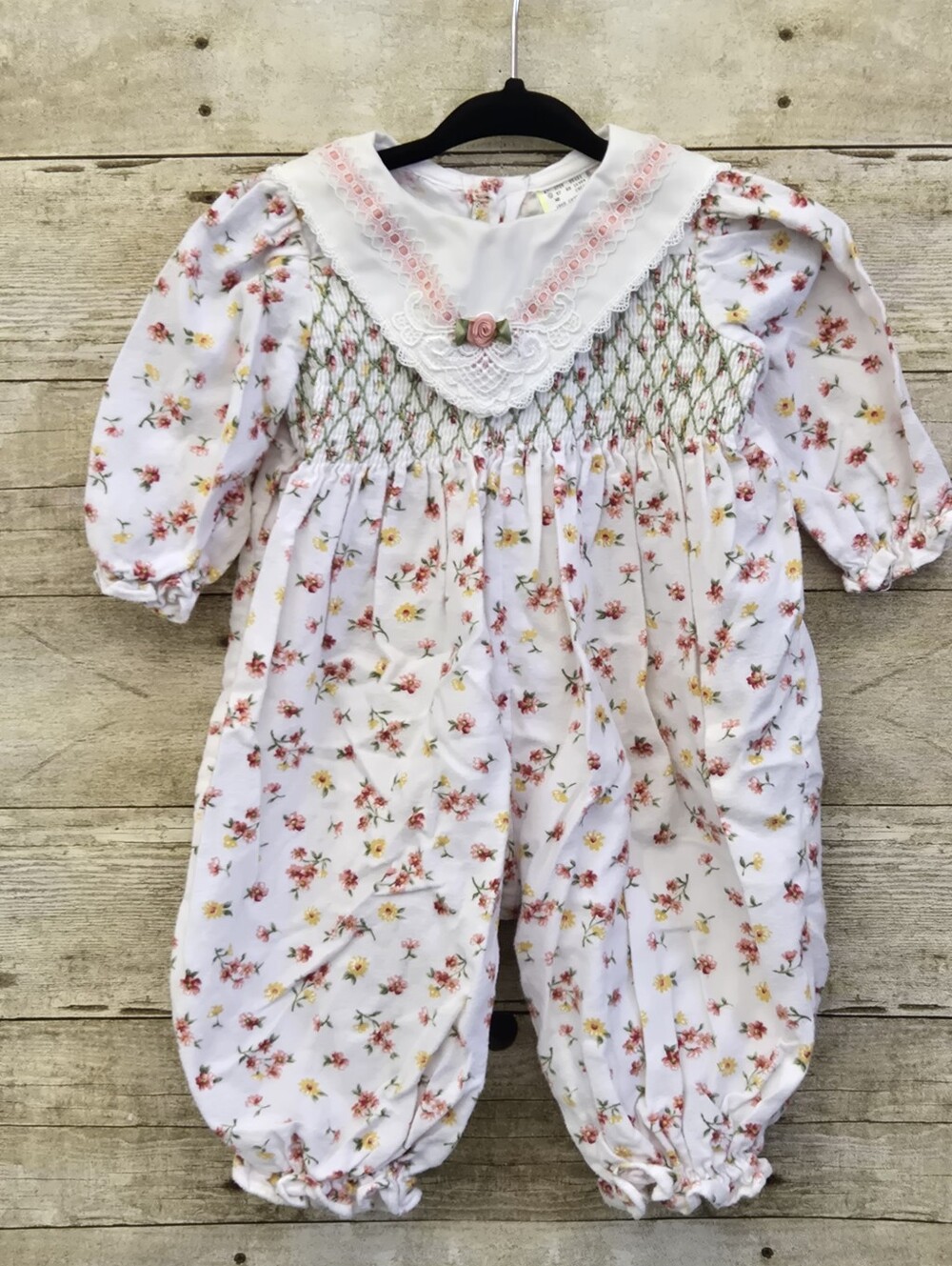 Vintage Girls Romper Flannel Size 3-6 Months